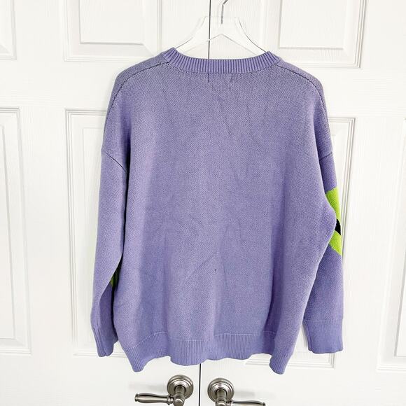 Dressed in Lala Too Cool For You Oversized Alien Knit in Lavender - Picture 6 of 8